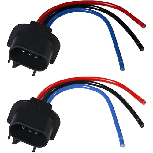 9008 H13 LED Wire Male Socket Connector for Headlights Fog Lights Retrofit Extension Wiring Harness Retrofit Replacement for Truck Pickup SUV More Vehicles