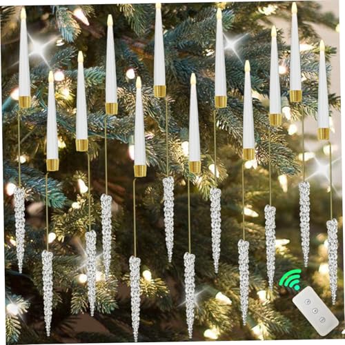 Luces de velas LED para árbol de Navidad Caper con efecto parpadeante interior