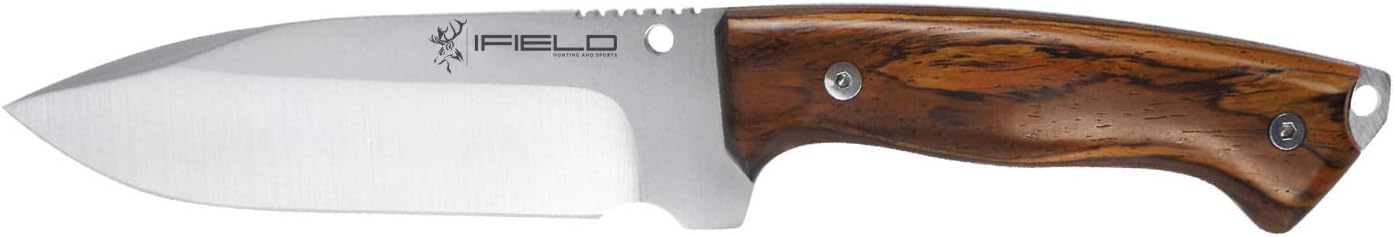 iFIELD Survival Knife Workout MOVA Satin Blade, Includes Sheath, Survival Knife, Camping Tool for Fishing, Hunting, Sport Activity