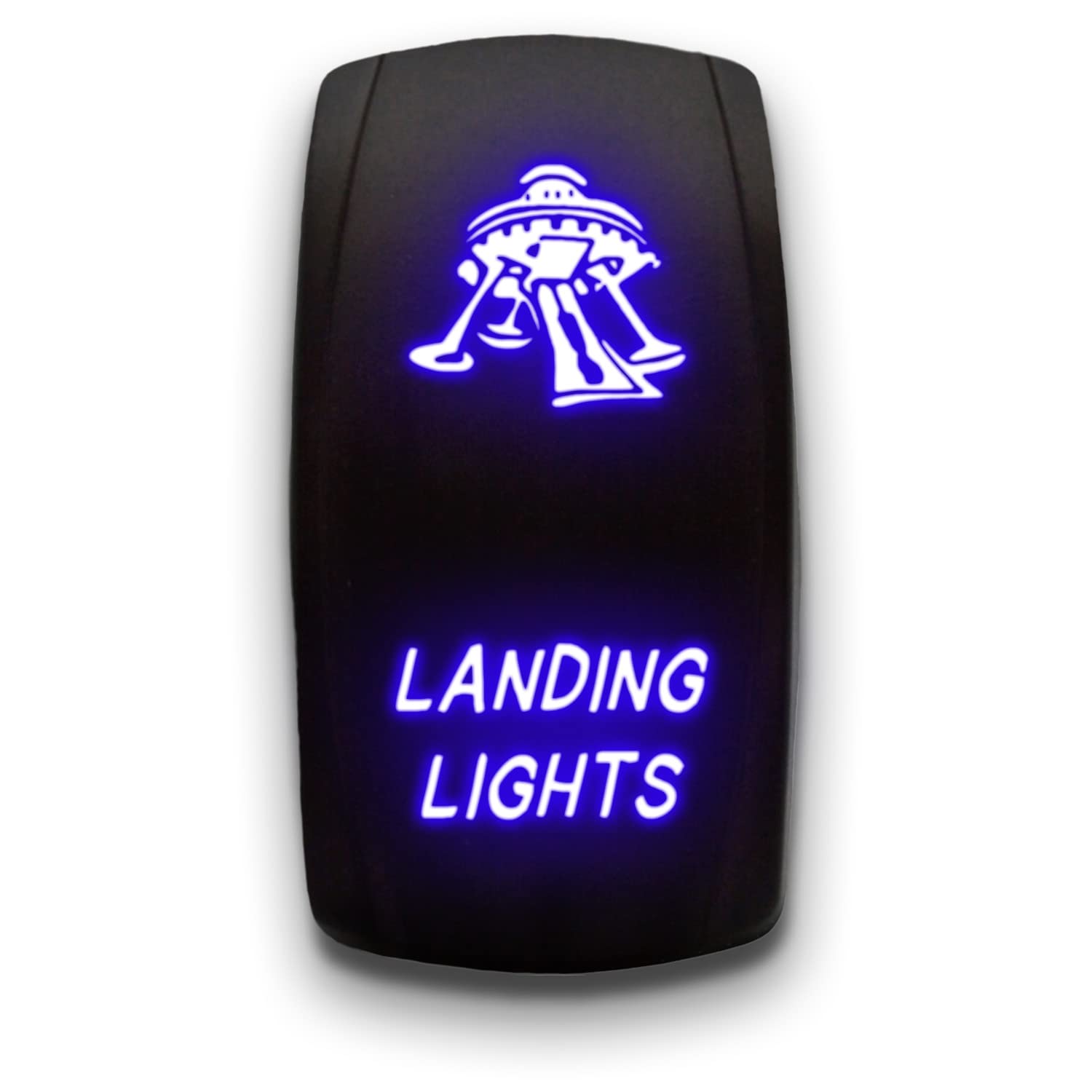 Landing Lights Blue Laser Etched 5Pin Double Pole Single Throw
