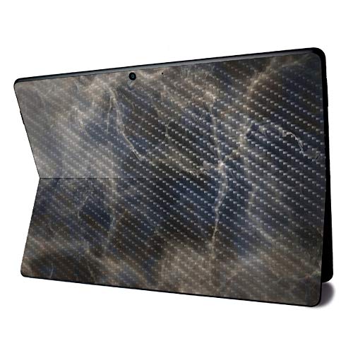 Image of MightySkins Carbon Fiber Skin for Microsoft Surface Pro X - Stormy Marble | Textured Carbon Fiber Finish | Easy to Apply, Remove, and Change Styles | Made in The USA