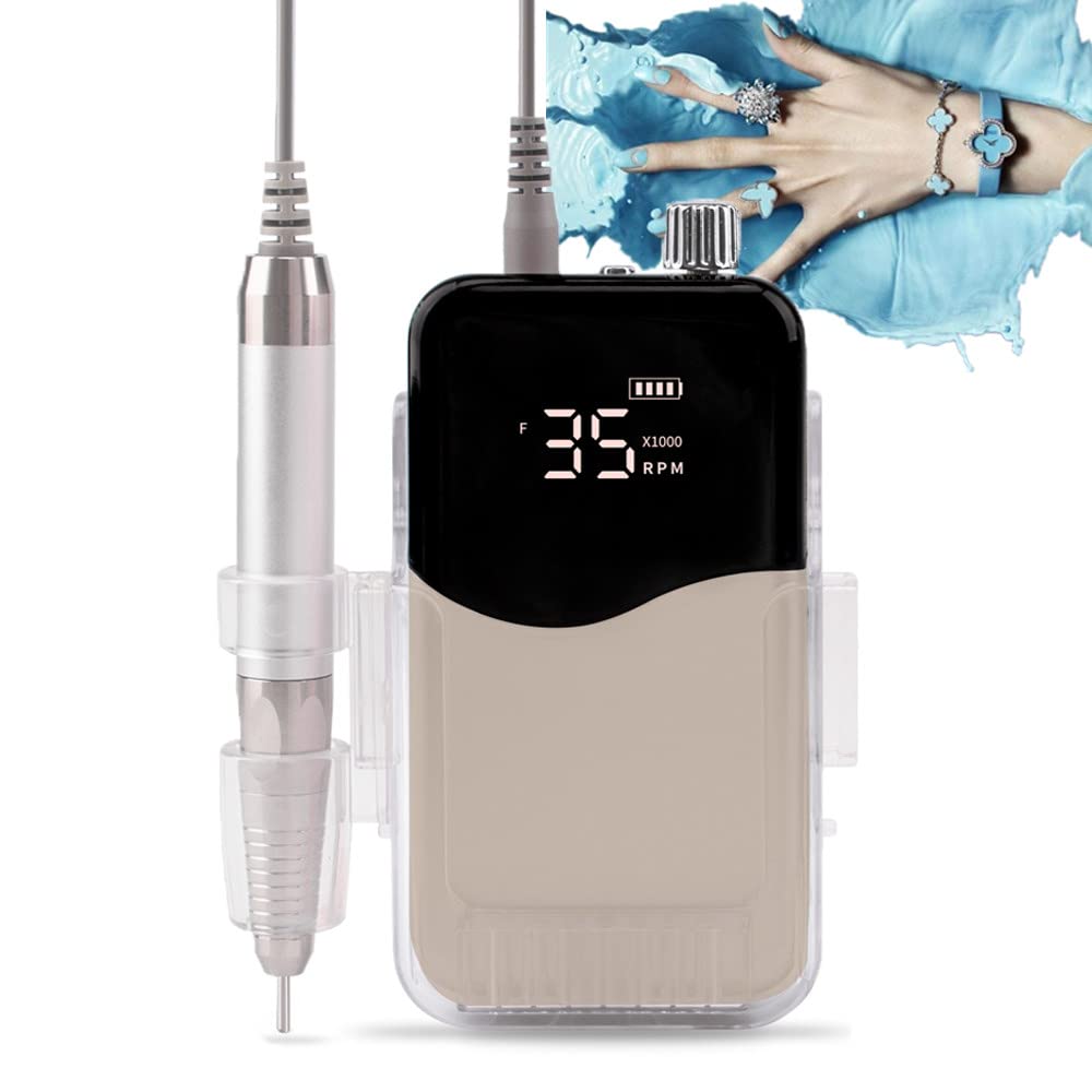 Taladro De Uñas Eléctrico De 85 W, 35000 Rpm, Taladro De Uñas Eléctrico Portátil Profesional, Máquina De Manicura Recargable, Bajo Calor, Bajo Ruido, Baja Vibración,A4