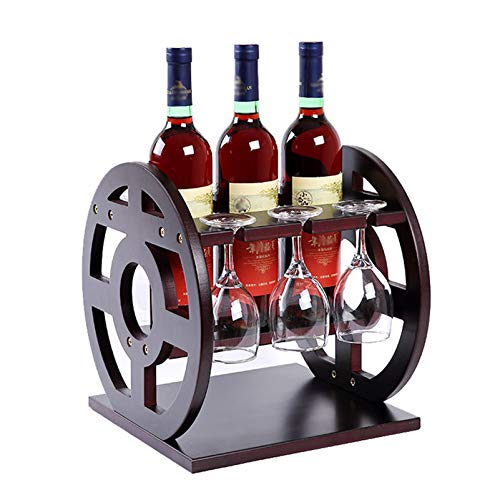 Soporte para vino CGF para 3 botellas y 6 copas miniatura 1