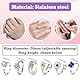 Yeefunjoy 6Pcs Silber Fidget Angst Ringe Set, Zappelringe Anxiety Ring, Offener Ringe Fidget Spinner Silber Ringe, Stressringe, Band Ring für Damen Herren Verstellbare Stapelbare für Stress Abbauen