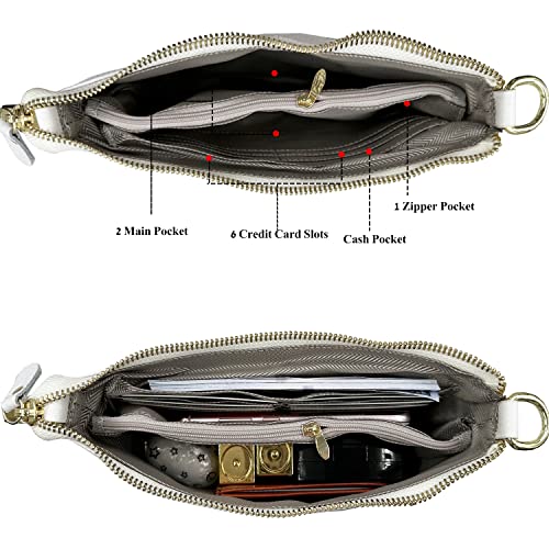 beurlike leather wristlet wallet clutch purses for women small crossbody phone bags