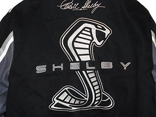 Carroll Shelby Cobra Collage Mens Black Twill Jacket by JH Design4