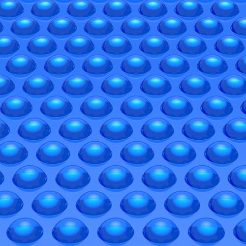 12 Mil Blue Solar Pool Cover – 15x30FT Solar Bubble Covers for Inground & Above Ground Pools, Solar Pool Heater, Rectangle Solar Blanket with Bubbles