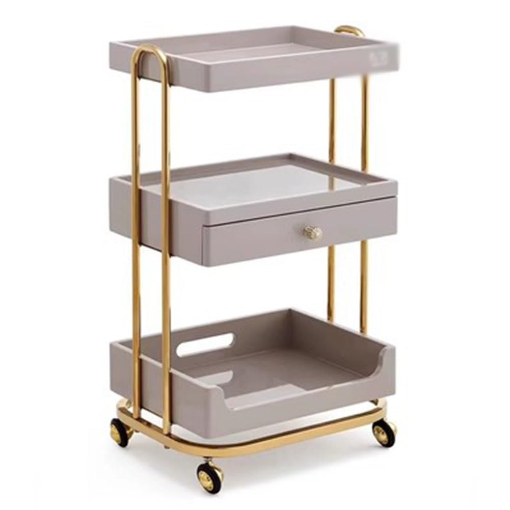 Rollender Beauty-Trolley, Mehrzweck-Aufbewahrung, für Friseure, Spa, Schlafzimmer und Büro, vielseitig für Werkzeuge, Zubehör und Zubehör auf Rädern