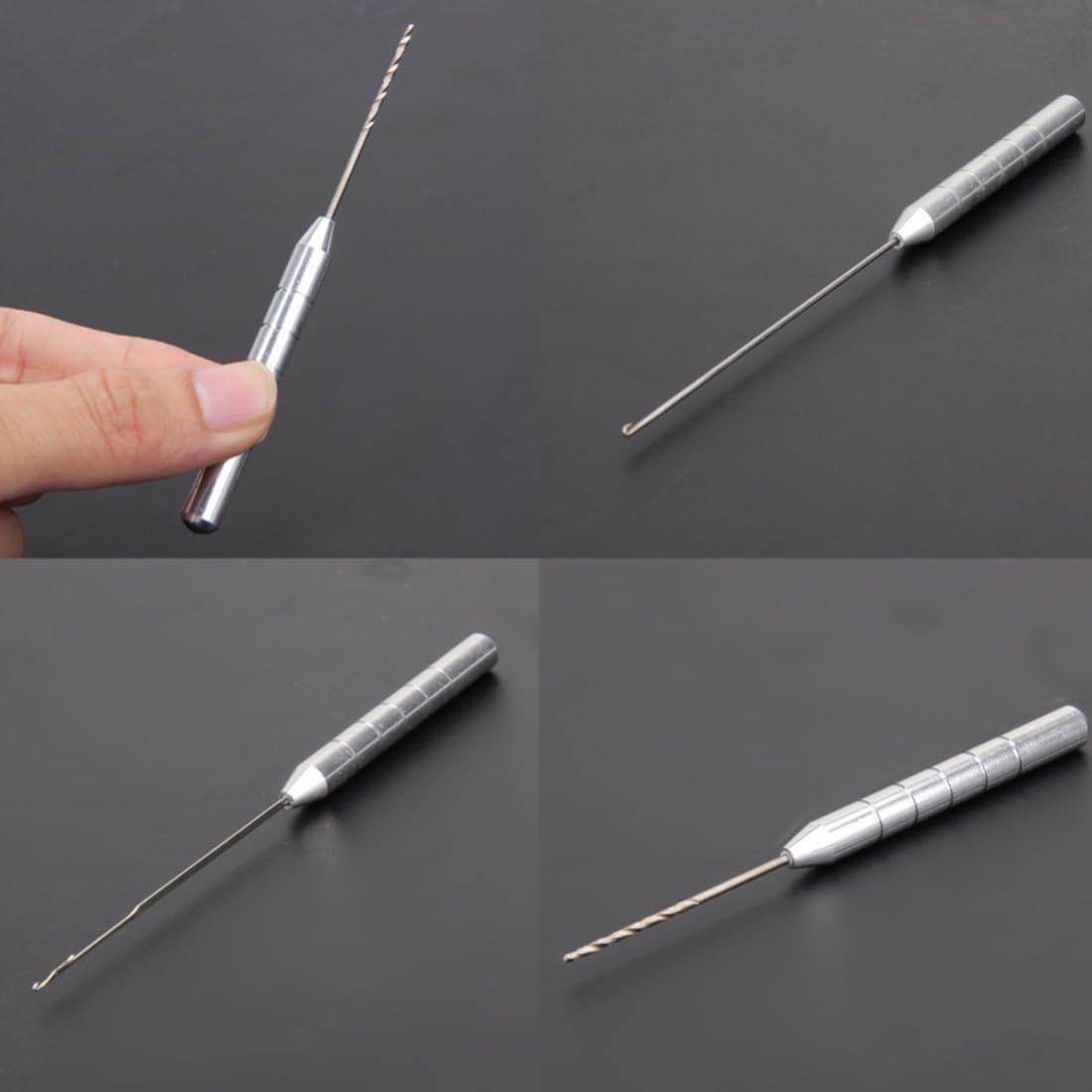 3 Aiguilles Pêche Carpe Alliage Aluminium - Kit Crochet, Enfileur Et Perceur Pour Appâts