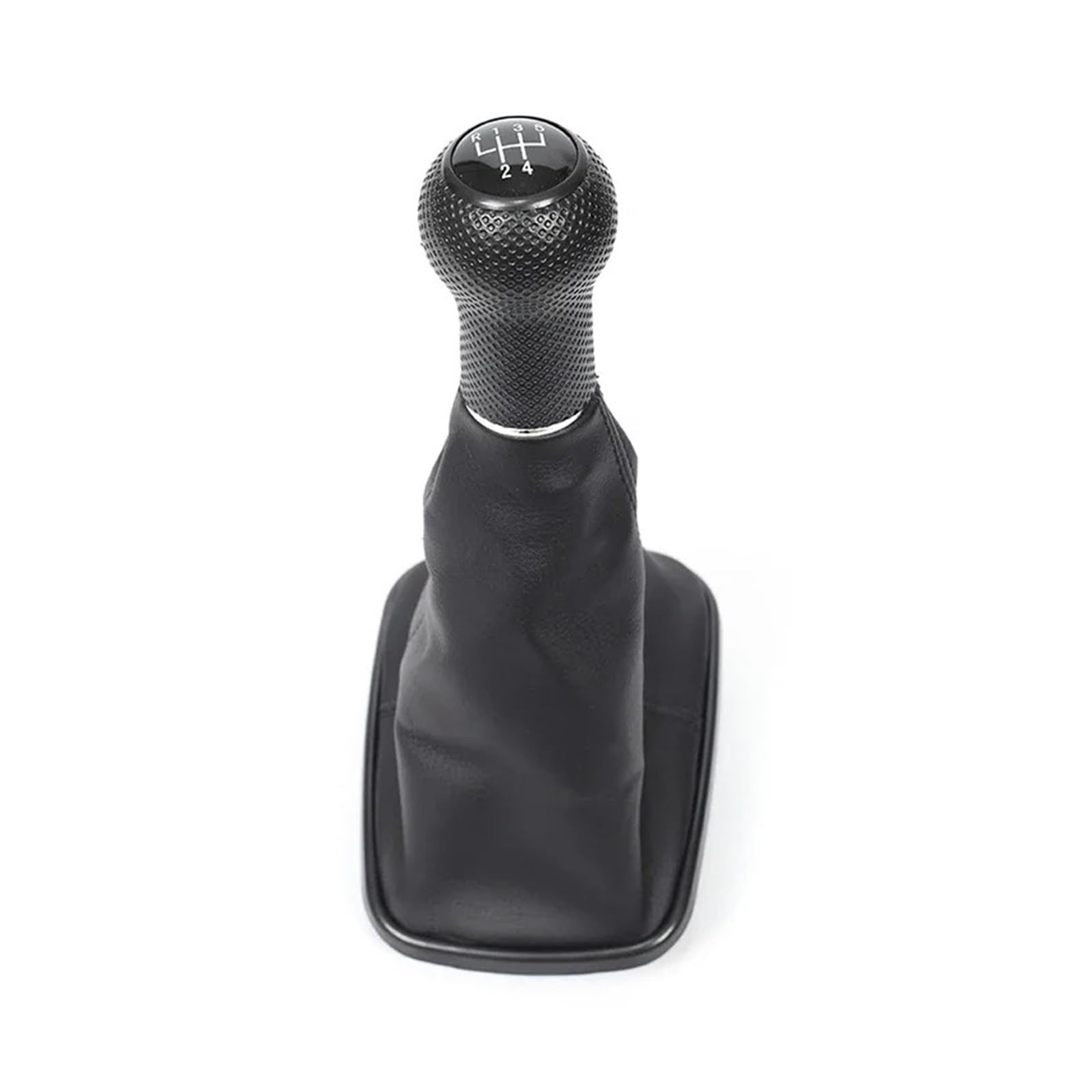 BWSDMZJQRT Car Gear Shifter Knob for VW for Golf 2 3 4 Car 5 Speed Gear Shift Knob Lever Gaiter Boot Leather Cover(Black)