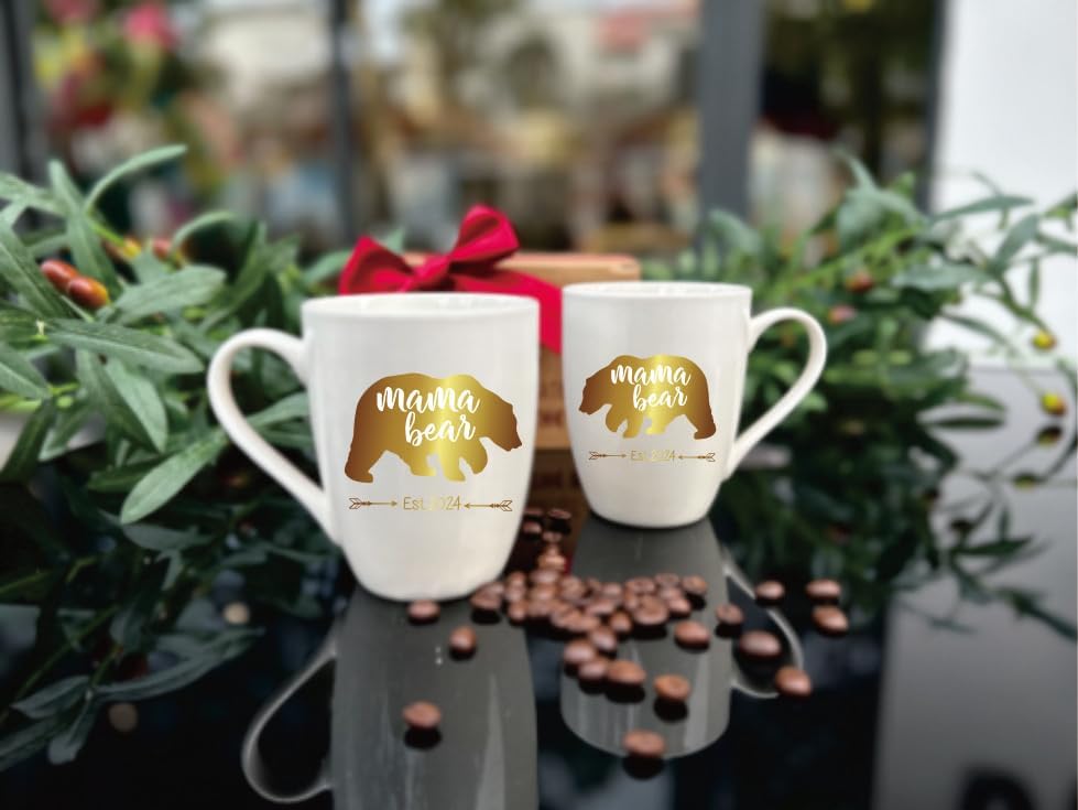 Miniatura 3 de Juego de 2 tazas de mamá oso y papá, regalo para padres, taza de café para mamá y papá oso, taza de café para parejas, taza de café para él y ella,