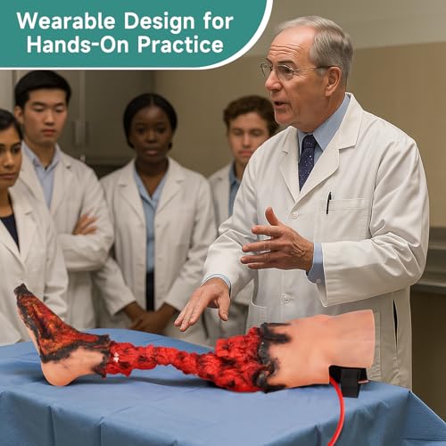 Image of Wearable Wound Packing Leg Trainer, Partial Leg Amputated Simulation Kit for Medical Training, Emergency Trauma Assessment Practice Set