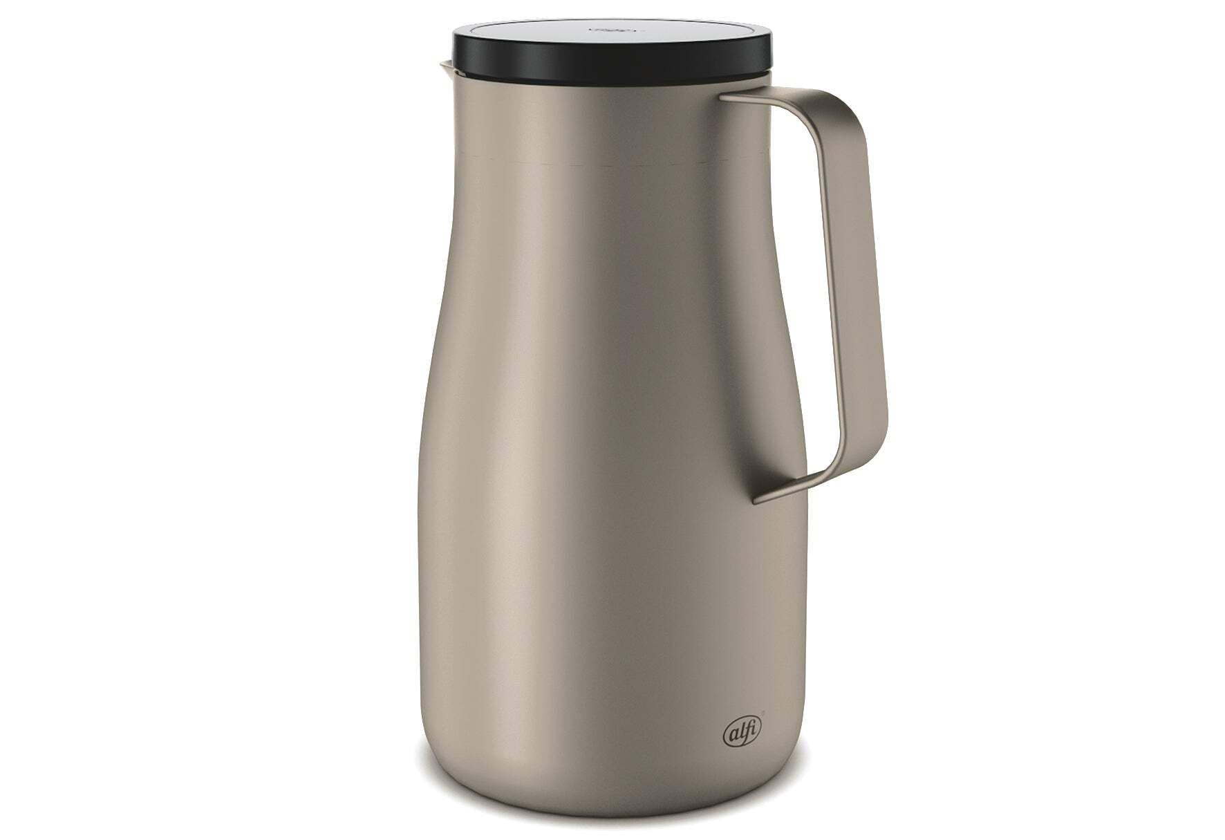 alfi STUDIO TT 1,0l, beige, Isolierkanne aus doppelwandigem Edelstahl mattiert, hält 12 Stunden warm, 24 Stunden kalt, Drehverschluss, Öffnung groß, Thermoskanne, spülmaschinenfest, BPA-frei
