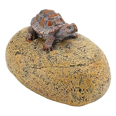 Omquot 1 x Hidden Rock Key Box, Durable Stone Key Cover for Outdoor Garden Decoration and Storage
