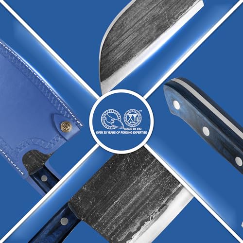 XYJ-Authentic-Since-1986Ancient-Forged-Butcher-KnivesSerbian-Chef-Knife-With-SheathTiny-KnifeChinese-Vegetable-Meat-Cleaver-For-Kitchen-Camping-OutdoorFull-TangHigh-Carbon-Steel-75-inch