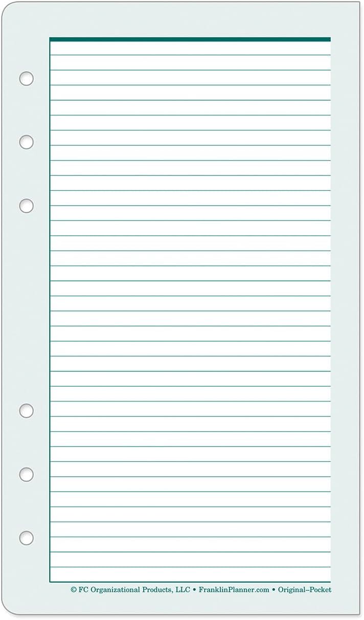 FranklinCovey - Original Lined Pages for Ring-Bound FranklinCovey Planners | Expansion Pages with Universal Design for Everyday Notes (Classic, 50 Sheets) image 3
