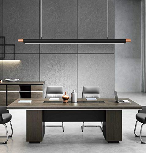 Preisvergleich Produktbild LED Pendelleuchte.Höhenverstellbar 36W LED Hängelampe Esstischleuchte,Moderne Hängeleuchte,Pendelleuchte Holz, für Büroleuchte Schlafzimmerleuchte Wohnzimmerlampe (Kaltes Weiß-6000K)