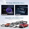 10 Upgrade 800W Slim Under Seat Powered Car Subwoofer, Car/Truck Audio Sub Built in Amplifier amp Combo Package, with Blue LED Light (Subwoofer+Installation Wire Kit)