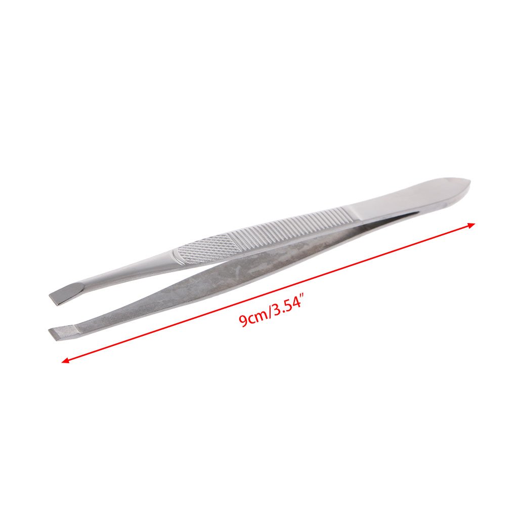 Pince à épiler Précision Pointe Silicone Antidérapante - Acier Inoxydable, Idéale Timbres, Pièces, Faux Cils, Bijoux