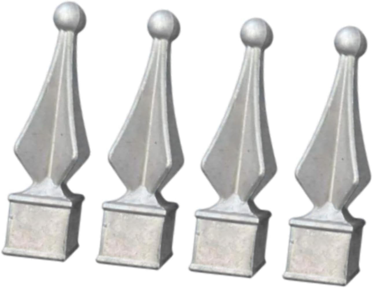 4 Pieces Fence Finials Fence Accessories Decorative Waterproof Fence Topper Fence Cap for Handrail Stair Garden Decking, Inner Dia 25mm