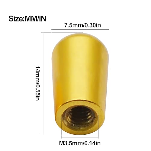 Miniatura 31 de MAXCHEER Interruptor de palanca de 3 vías para guitarra LP de latón SAE 8-32 con rosca de EE. UU., perilla para interruptor Gibson Les Negro