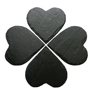 Schieferei – Schieferherzen zum Beschriften mit und ohne Lochung erhältlich – 10x Dekoherzen aus Schiefer für…
