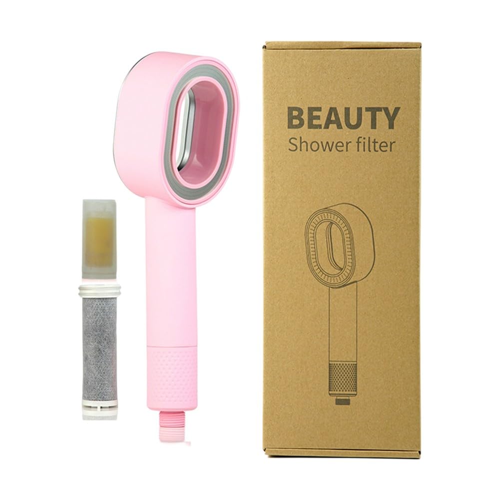 Alcachofa de ducha de alta presión con filtro y aromaterapia, pulverizador de baño ABS contra la cal y agua dura, fácil de instalar, color negro