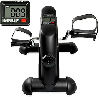 Pedales estáticos para Personas Mayores, para Ejercicio de rehabilitación de piernas y Brazos, Pedaleador Compacto, portátil y de fácil Montaje y Uso, Mini Bicicleta para Ejercicios(Negro)