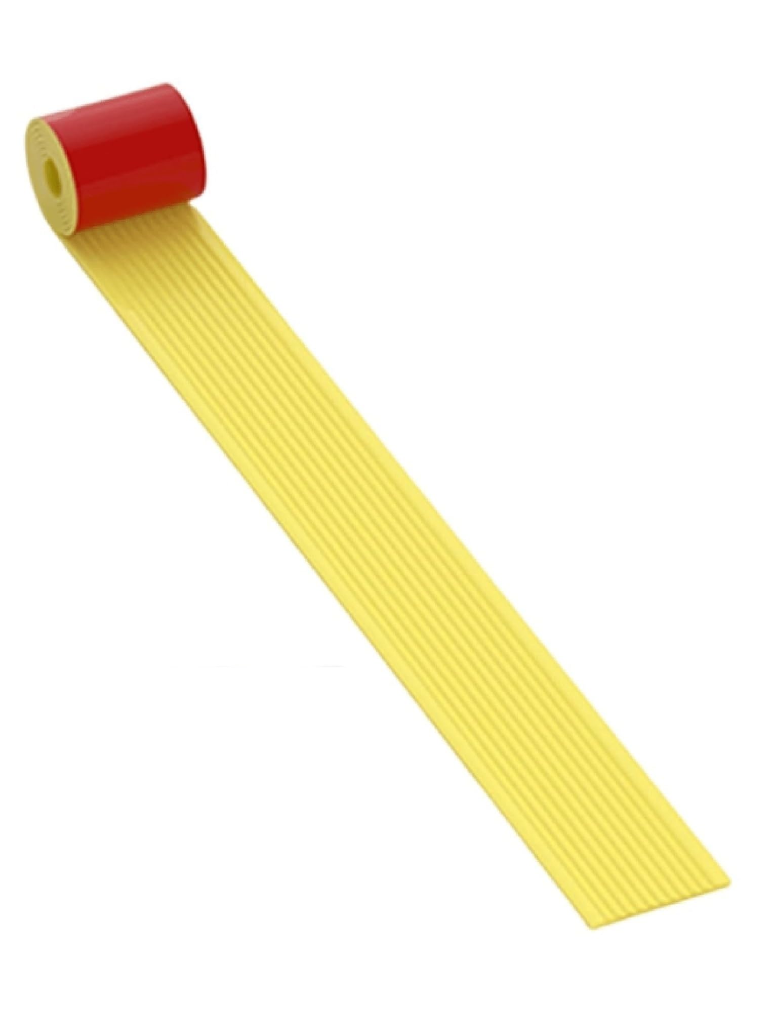 Borde de escalera amarillo impermeable de 8cm con relieve antideslizante y reverso adhesivo