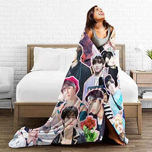 Blanket Stray Kids Han Ji Sung Soft Warm Cozy Flannel Fleece Throw Blanket For Couch Bed Sofa Office Travel Camp Beach Air Conditioning Blanket Nap Blanket Blankets … #TOP5