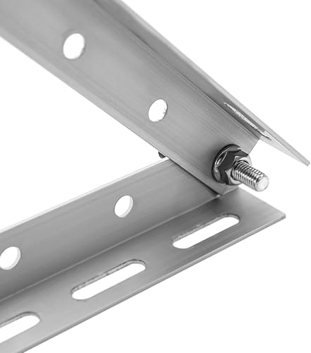 Miniatura 8 de Soportes de montaje de panel solar, soporte de panel solar plateado de aleación de aluminio, kit de rieles de montaje de panel solar RV de 45