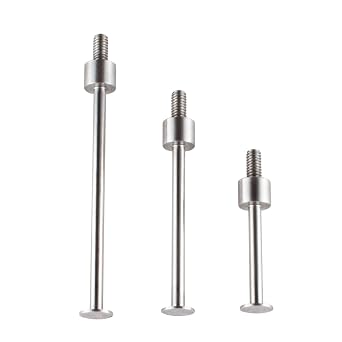 Flat Contact Points Set for Dial Indicator Depth Gauge M2.5 Thread 0.4mm Thickness 5mm Diameter (L20/L30/L40mm)