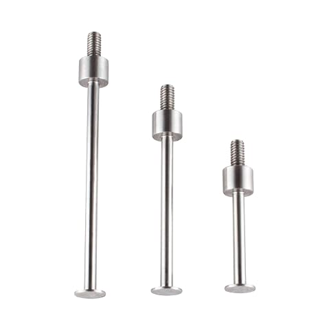 Flat Contact Points Set for Dial Indicator Depth Gauge M2.5 Thread 0.4mm Thickness 5mm Diameter (L20/L30/L40mm)
