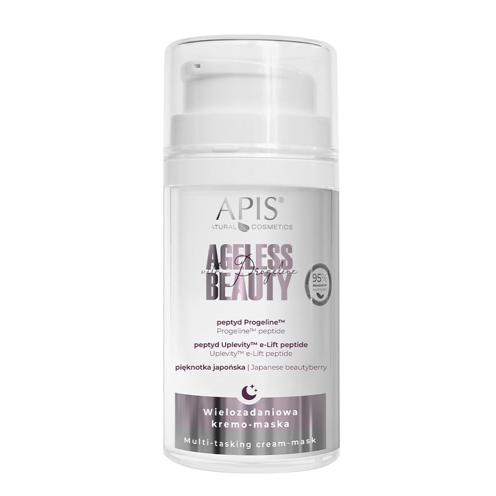 Apis AGELESS BEAUTY Night Cream Mask with Progeline - 50 ml - Anti-Ageing, Firming and Moisturising Care with Avocado Oil, Shea Butter, Q10 and Peptide Complex for Smooth and Radiant Skin