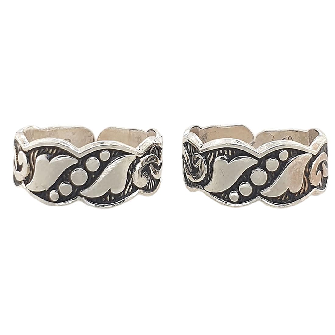 925 Sterling Silver Cut Work Style Toe Ring Mid Finger Ring/Leg Ring for Women (Bichhiya) (4.00 Grams)-image-8