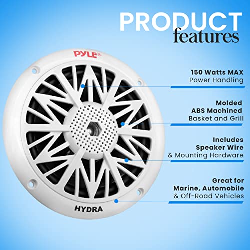 Pyle PLMR52 5.25 Inch Dual Marine Speakers - 2 Way Waterproof And Weather Resistant Outdoor Audio Stereo Sound System thumb #7