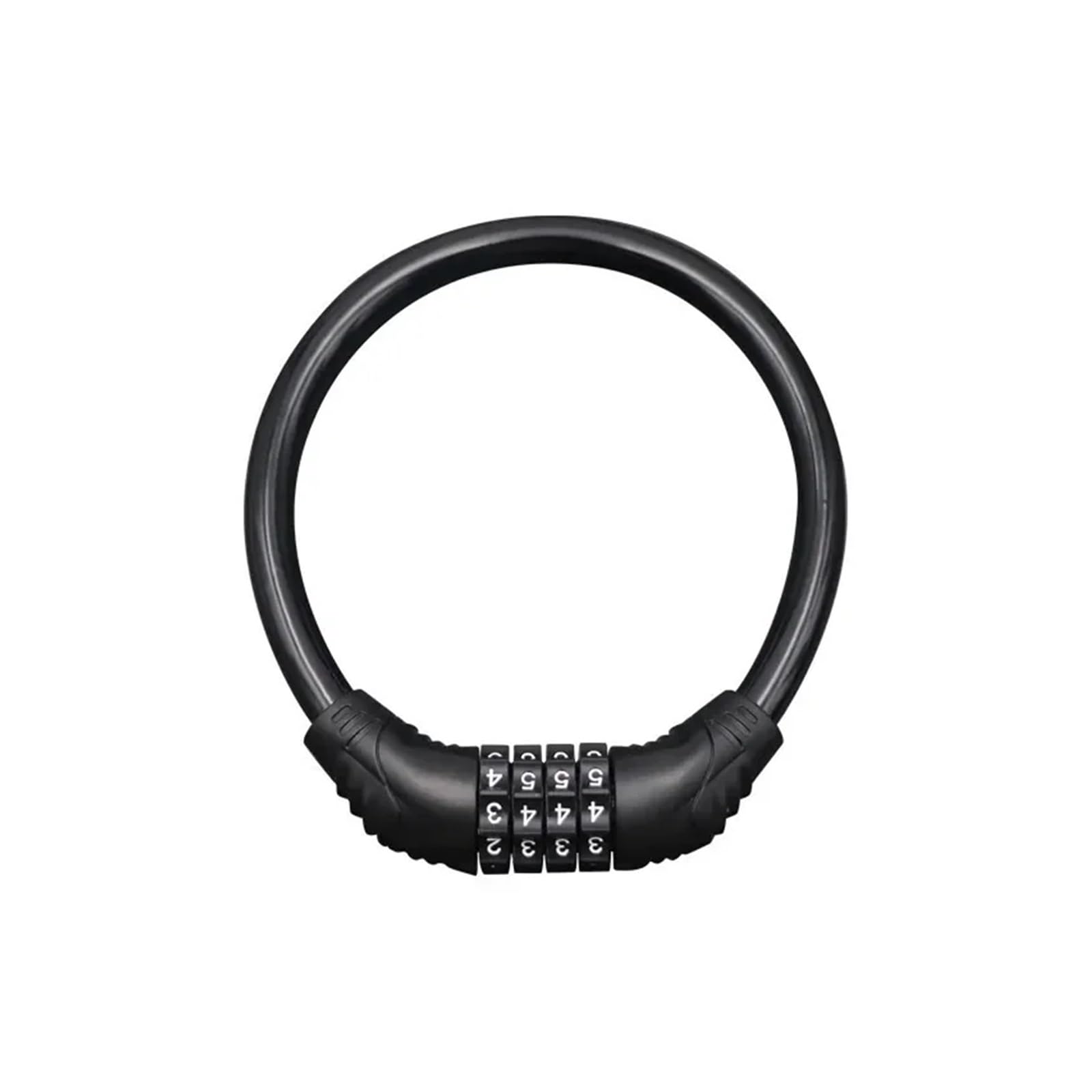 4-Digit Code Bicycle Cable Lock - Alloy Steel Anti-Theft Lock for MTB and Road Bikes, Combination Password Security Padlock(Black)