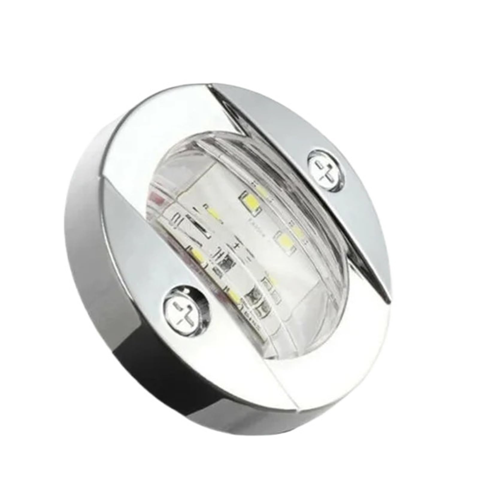 WXVFX 2pcs 3In Round Marine Boat LED Courtesy Light 12V LED Boat Deck Courtesy Light for Yacht Dinghy Sailboat Navigation Light