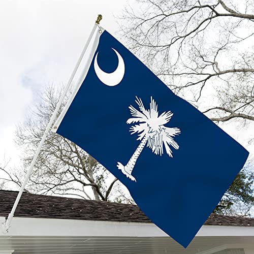 3x5 South Carolina Flag Double Sided for Outdoor Vivid Colors SC State of South Carolina Flag 3 Ply with Durable Canvas Header and Brass Grommets by ARSOF - Image 2
