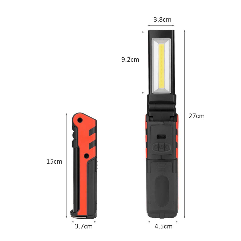 Lampada Da Lavoro Ricaricabile Torcia LED COB, LUXNOVAQ Luci Di Lavoro - 12