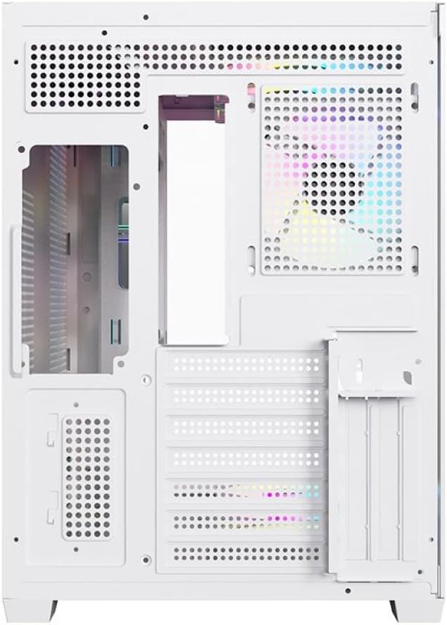 Rear interior view of the Acegeek Omniview case, showing cable management space.