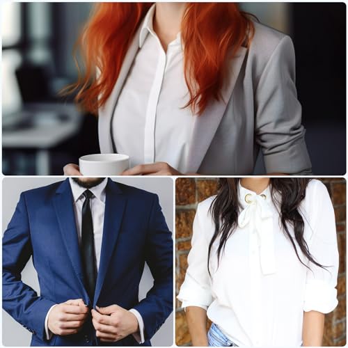 PATIKIL 4 Paar Schulterpolster, Kostüm Schulterpolster Atmungsaktive Schwammpolster Wiederverwendbar Abnehmbar für Damenbekleidung Herrenblazer Anzugmantel Nähen, Weiß