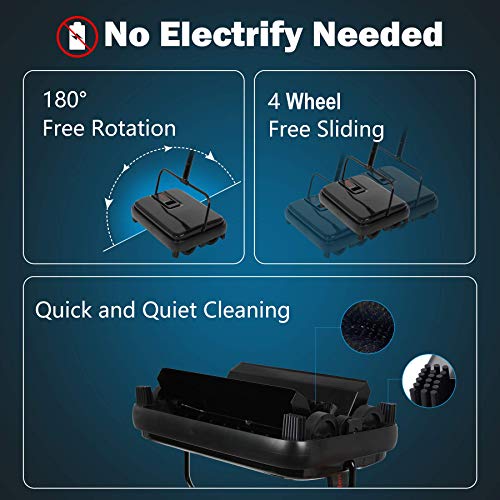image for Eyliden Carpet Sweeper, Mini Size Lightweight Hand Push Carpet Sweeper