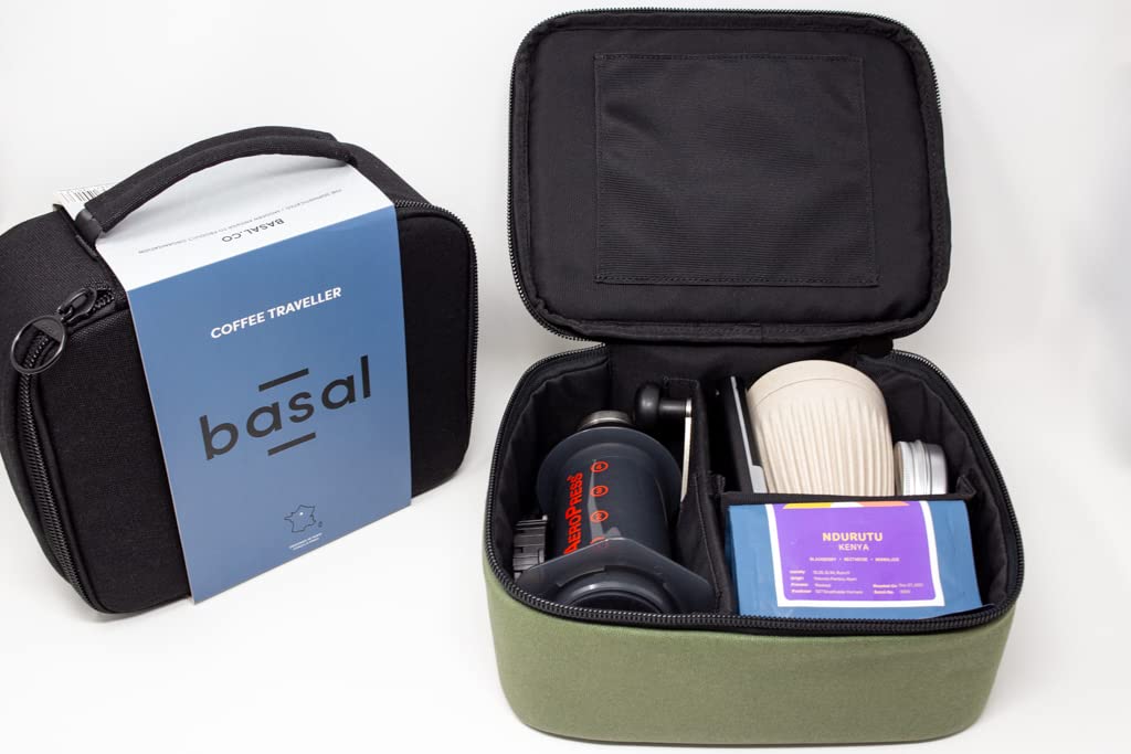 Basal Kit da viaggio per caffè AeroPress/Drip/v60/Kalita/Pour Over (verde)