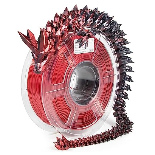 iSANMATE 3D Printer Filament, PLA Filament 1.75mm Silk PLA Red Black, Dual Color Filament Rainbow Filament, 1 kg Spool