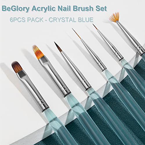 Set de pinceles para uñas acrílicas, 5 piezas multicolor miniatura 5