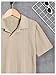 Verdusa Boys Button Down Shirt Tops Short Sleeve Collar Textured Tee Shirts Khaki 8 Years