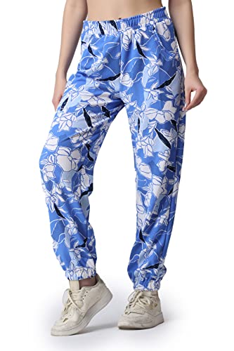 Flamingo Blue Floral Joggers