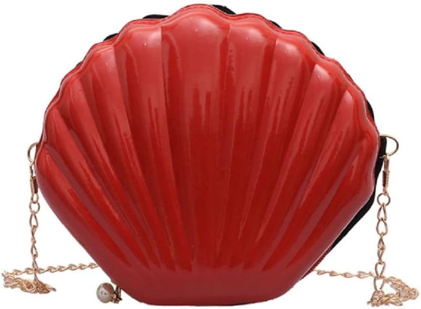 AIBEARTY Cute Seashell Shape Crossbody Purse Small Shoulder Bag with Chain for Women Little Girls