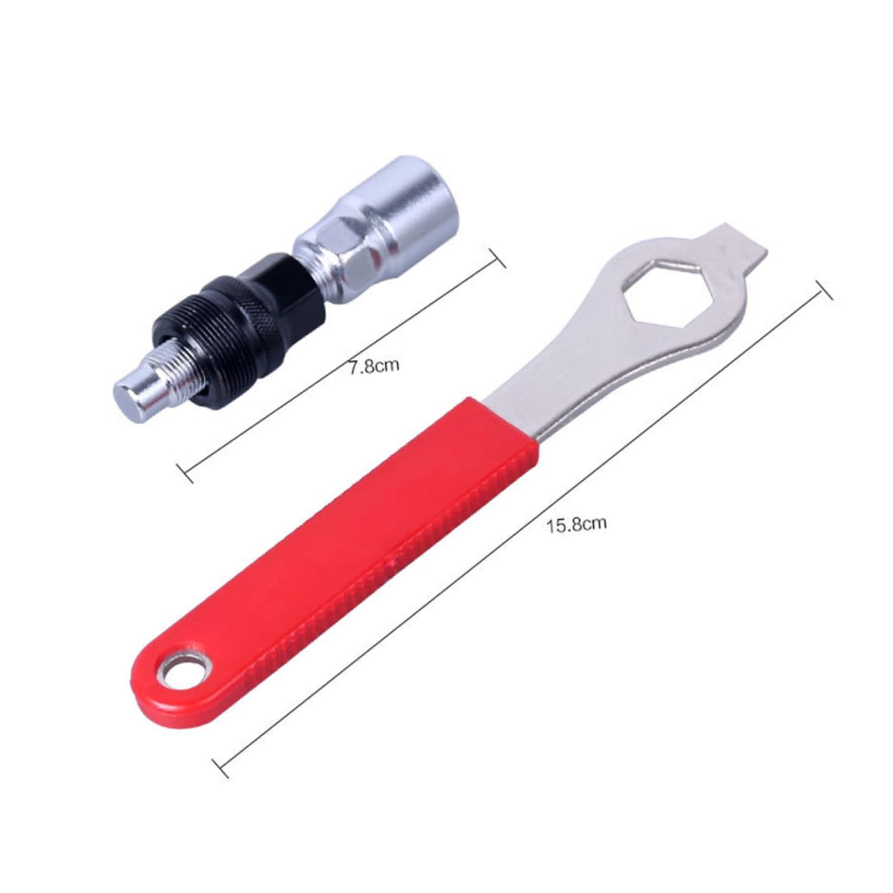 BELLIFFY 1Set Crank Extractor Bike Repair Tool Kit Bottom Bracket Remover Spanner with Wrench for Fast and Easy Crank Pulling Essential Bicycle Maintenance Equipment Red